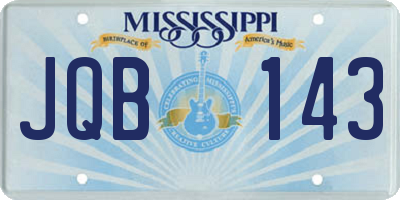 MS license plate JQB143