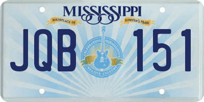 MS license plate JQB151