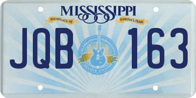 MS license plate JQB163