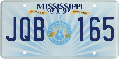 MS license plate JQB165