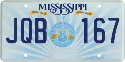 MS license plate JQB167
