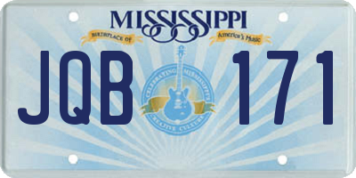 MS license plate JQB171
