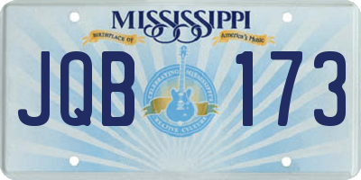 MS license plate JQB173