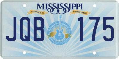 MS license plate JQB175