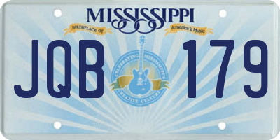 MS license plate JQB179