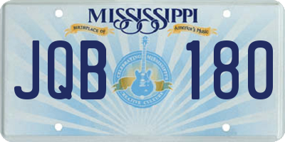 MS license plate JQB180