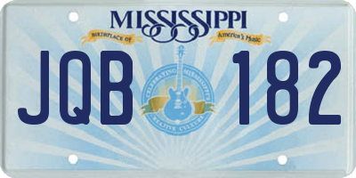 MS license plate JQB182