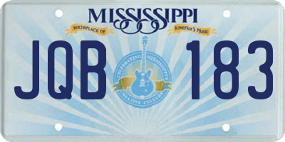 MS license plate JQB183