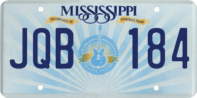 MS license plate JQB184