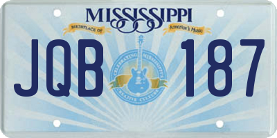 MS license plate JQB187