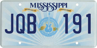 MS license plate JQB191