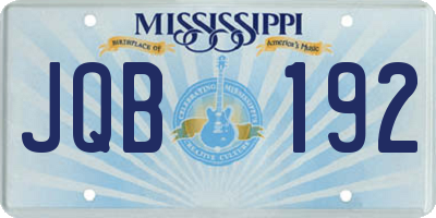 MS license plate JQB192