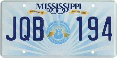 MS license plate JQB194