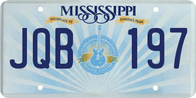 MS license plate JQB197