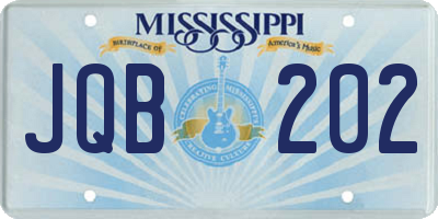 MS license plate JQB202