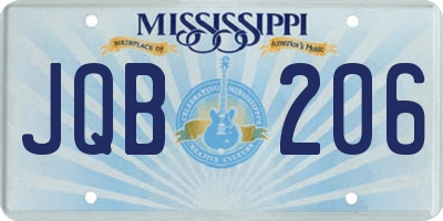 MS license plate JQB206