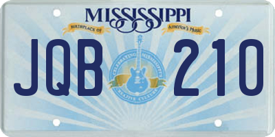 MS license plate JQB210