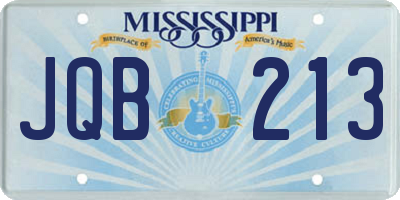 MS license plate JQB213