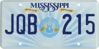 MS license plate JQB215