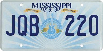 MS license plate JQB220