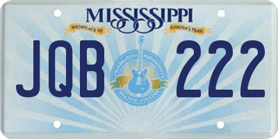 MS license plate JQB222