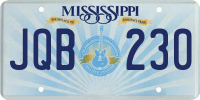 MS license plate JQB230