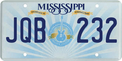 MS license plate JQB232