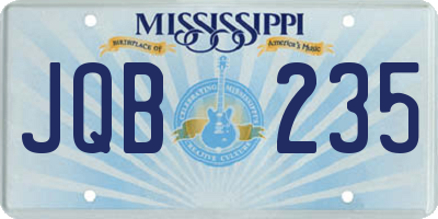 MS license plate JQB235