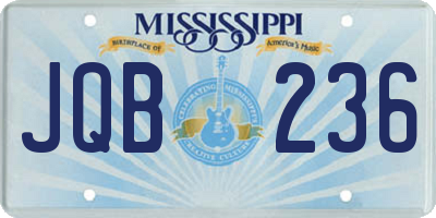 MS license plate JQB236