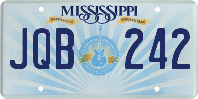 MS license plate JQB242