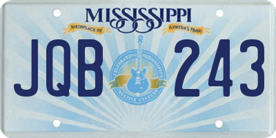 MS license plate JQB243