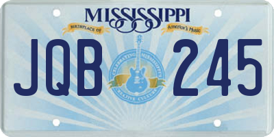 MS license plate JQB245