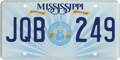 MS license plate JQB249
