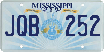 MS license plate JQB252