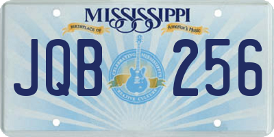MS license plate JQB256
