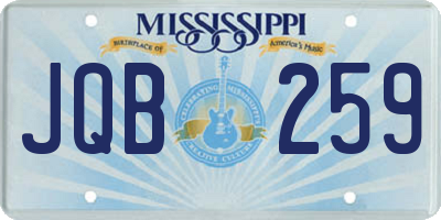 MS license plate JQB259