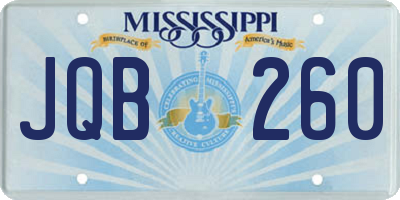 MS license plate JQB260