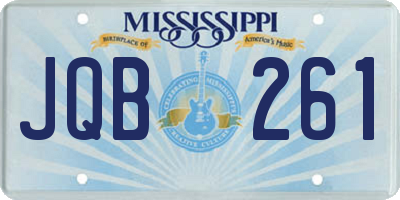 MS license plate JQB261