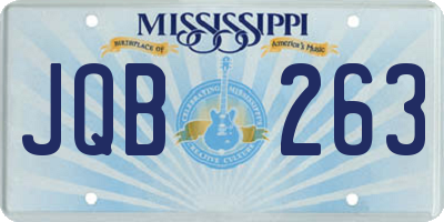 MS license plate JQB263