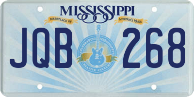 MS license plate JQB268