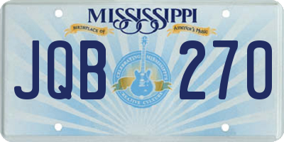 MS license plate JQB270