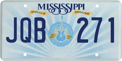MS license plate JQB271