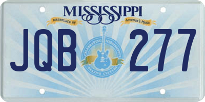 MS license plate JQB277