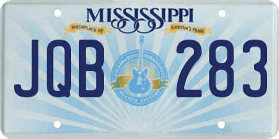 MS license plate JQB283