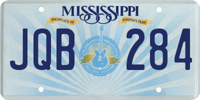 MS license plate JQB284