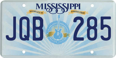 MS license plate JQB285