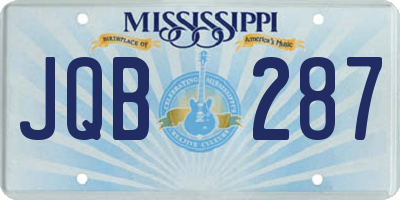 MS license plate JQB287