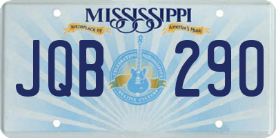 MS license plate JQB290