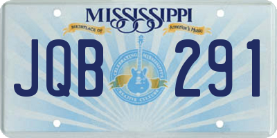 MS license plate JQB291