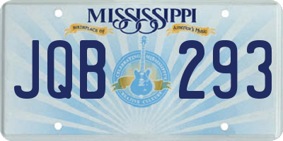 MS license plate JQB293